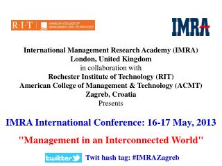 International Management Research Academy (IMRA) London, United Kingdom in collaboration with