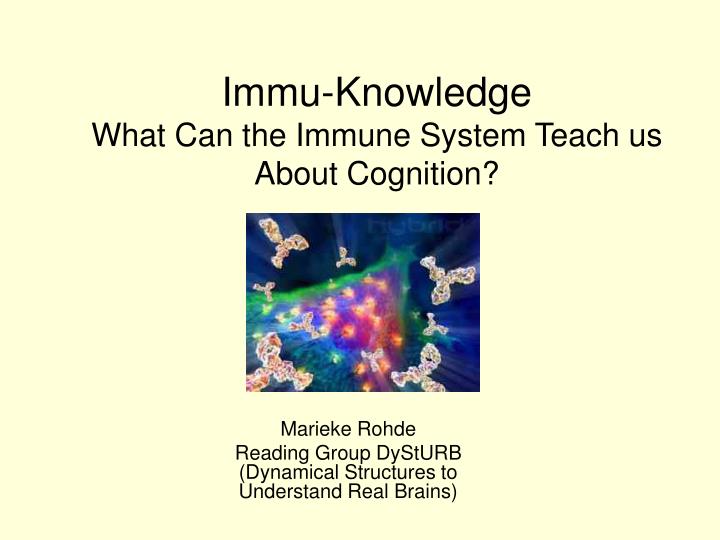 immu knowledge what can the immune system teach us about cognition