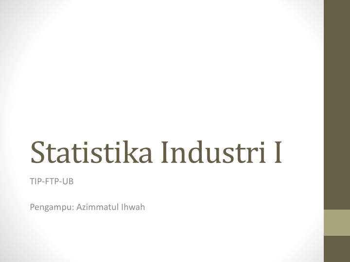 statistika industri i
