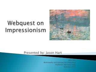 Webquest on Impressionism