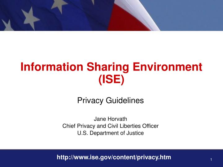 information sharing environment ise