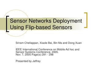 Sensor Networks Deployment Using Flip-based Sensors