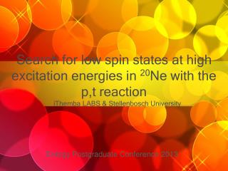 Search for low spin states at high excitation energies in 20 Ne with the p,t reaction