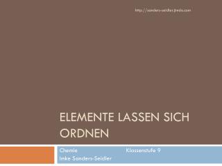 elemente lassen sich ordnen
