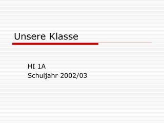 unsere klasse