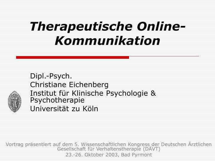 therapeutische online kommunikation