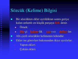 s zc k kelime bilgisi