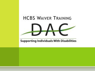 HCBS Waiver Training