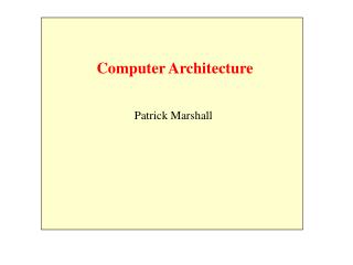 Computer Architecture