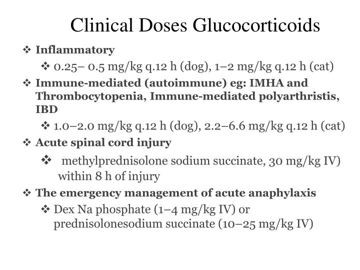clinical doses glucocorticoids