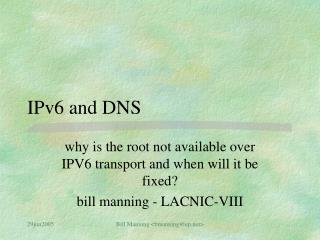 IPv6 and DNS