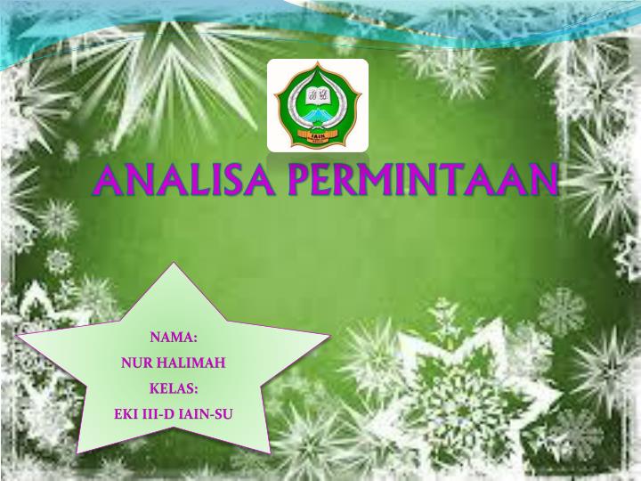 analisa permintaan