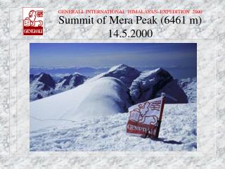 Summit of Mera Peak (6461 m) 14.5.2000