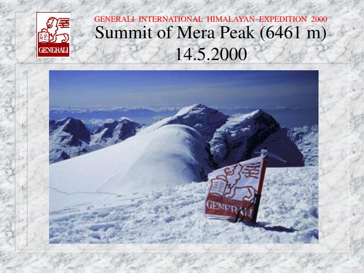 summit of mera peak 6461 m 14 5 2000
