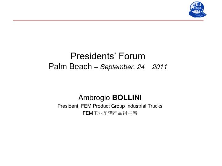 ambrogio bollini president fem product group industrial trucks fem