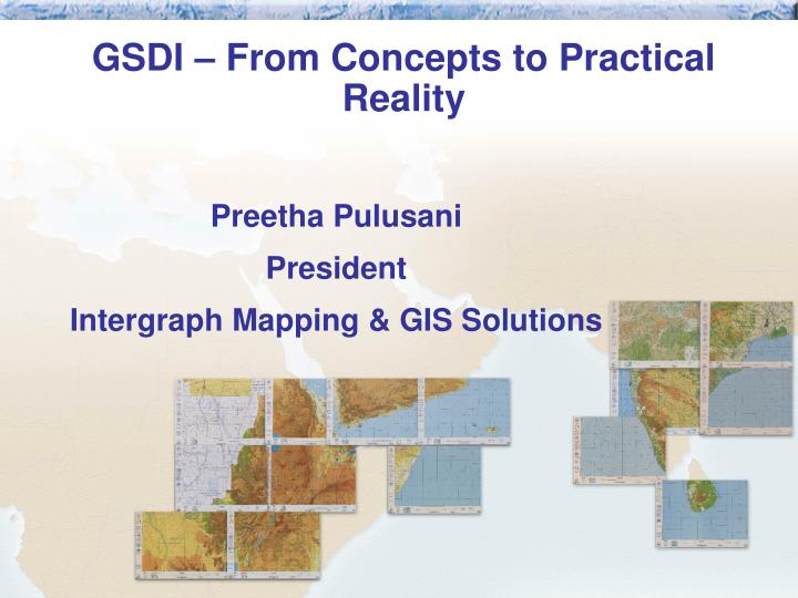 gsdi from concepts to practical reality