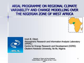 Imoh B. Obioh Atmospheric Research and Information Analysis Laboratory (ARIAL)