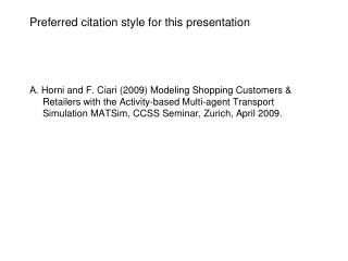 Preferred citation style for this presentation