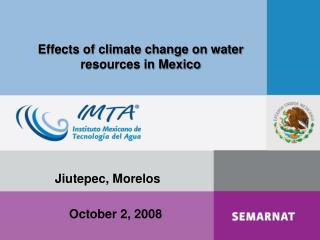 Effects of climate change on water resources in Mexico