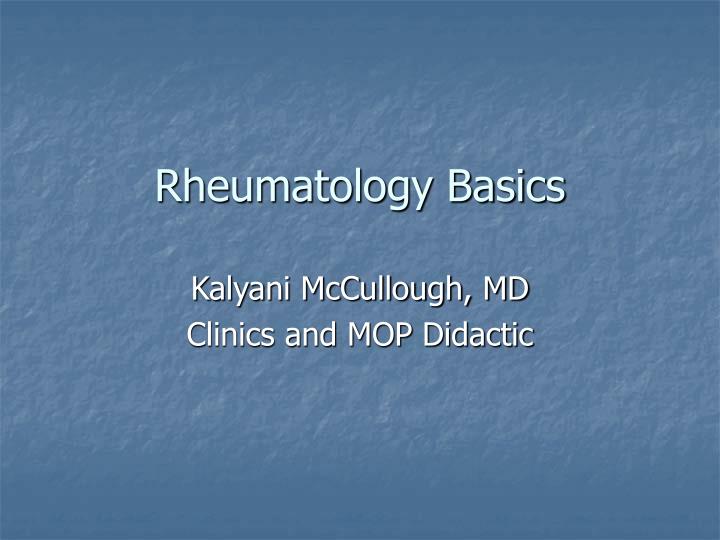 rheumatology basics