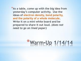Warm-Up 1/14/14