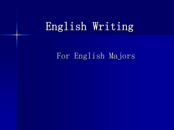 english writing