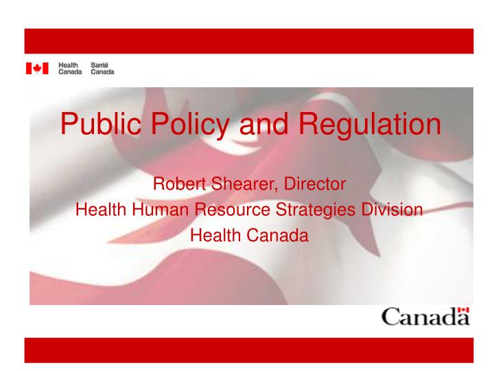 public policy and regulation