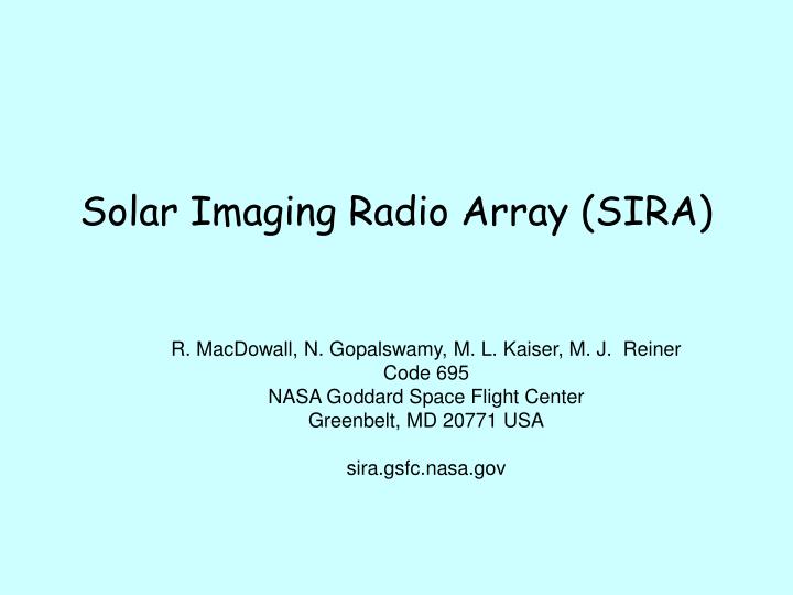 solar imaging radio array sira