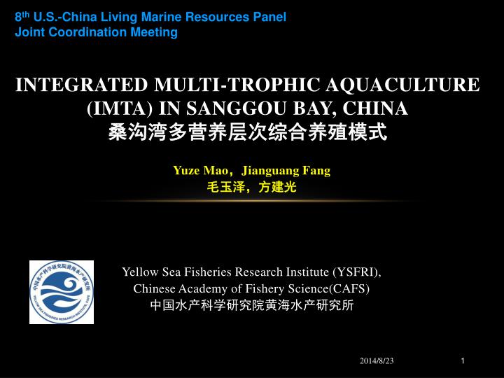 integrated multi trophic aquaculture imta in sanggou bay china