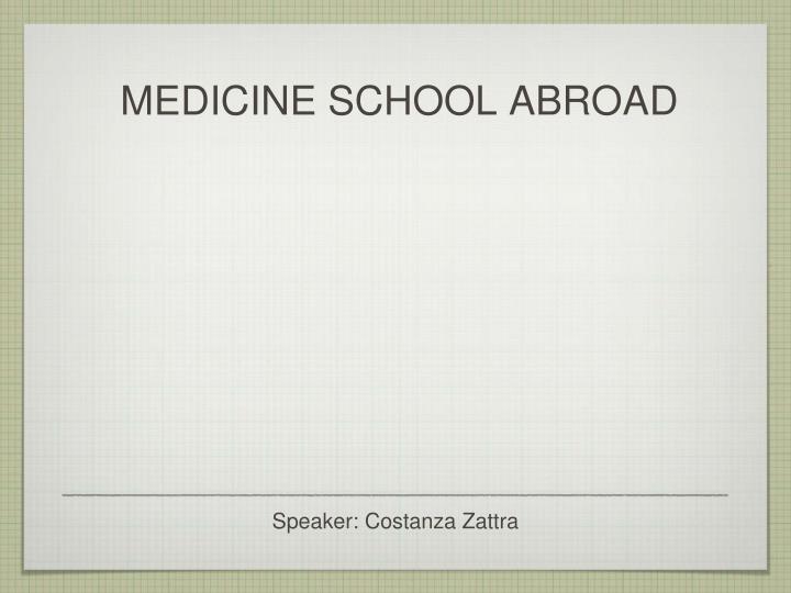 medicine school abroad