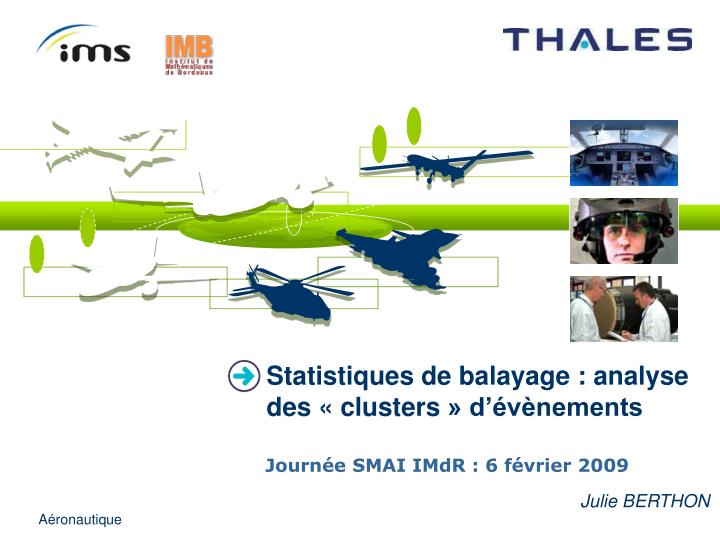 statistiques de balayage analyse des clusters d v nements