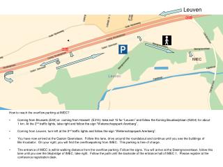 How to reach the overflow parking at IMEC?