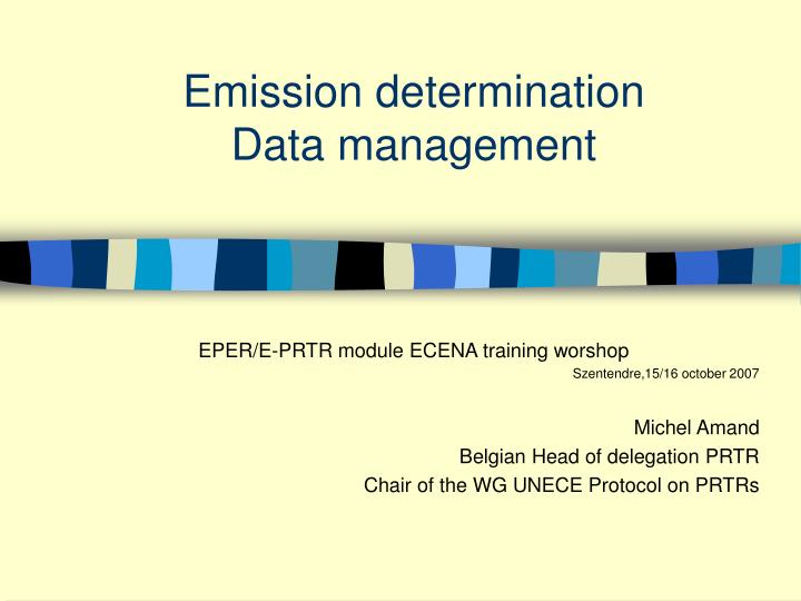 emission determination data management
