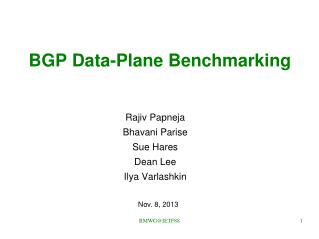 BGP Data-Plane Benchmarking