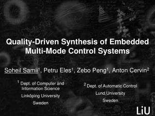 Quality-Driven Synthesis of Embedded Multi-Mode Control Systems
