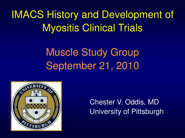 imacs history and development of myositis clinical trials
