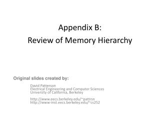 Appendix B: Review of Memory Hierarchy