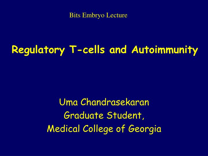 regulatory t cells and autoimmunity