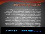 Preventing Suicide - slide 1