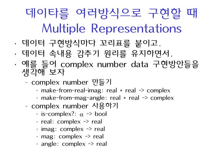 multiple representations