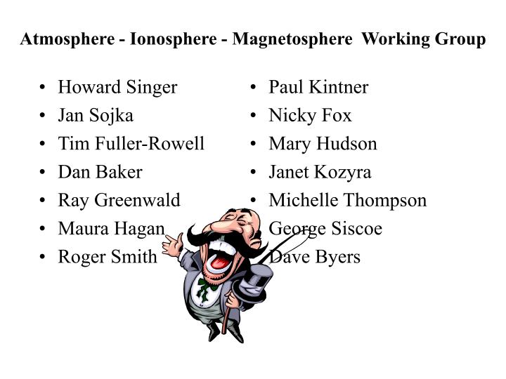 atmosphere ionosphere magnetosphere working group