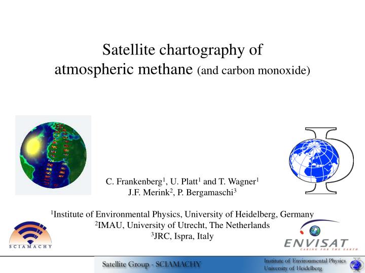 satellite chartography of atmospheric methane and carbon monoxide