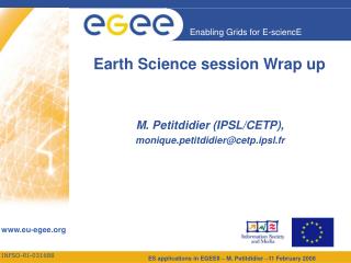 Earth Science session Wrap up
