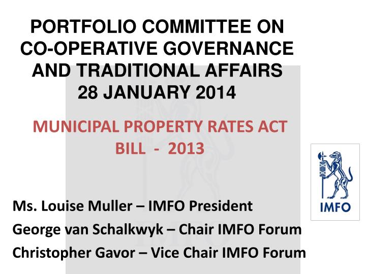 municipal property rates act bill 2013