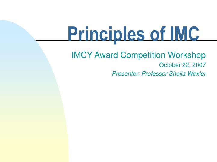 principles of imc