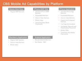 CBS Mobile Ad Capabilities by Platform