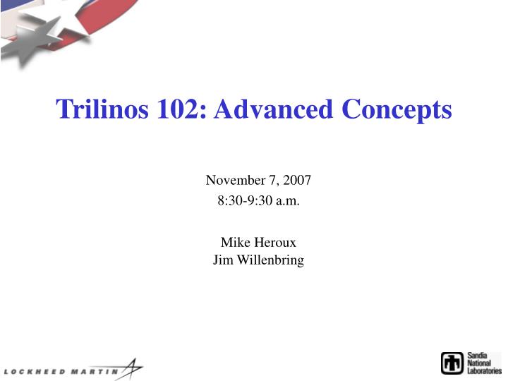 trilinos 102 advanced concepts