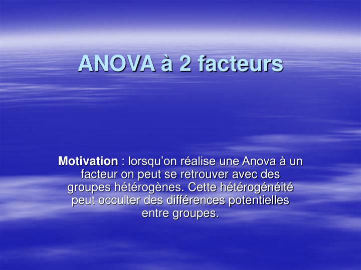 anova 2 facteurs