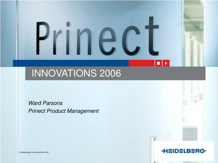 ward parsons prinect product management