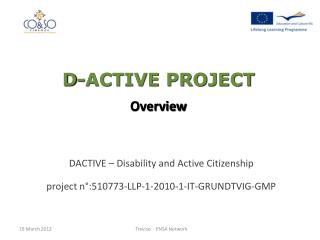 D-ACTIVE PROJECT Overview